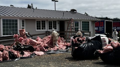 Out with the old crawl space insulation and in with the new.